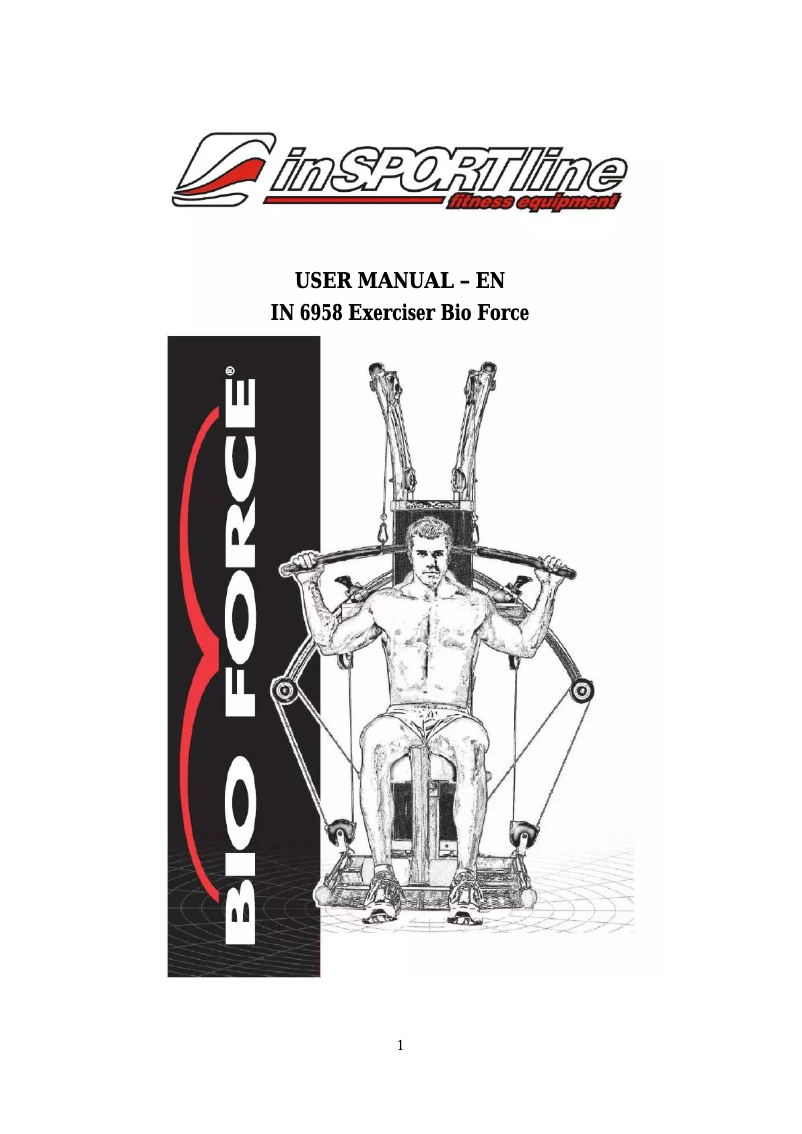 Page 1 of the manual User Manual inSPORTline IN 6958