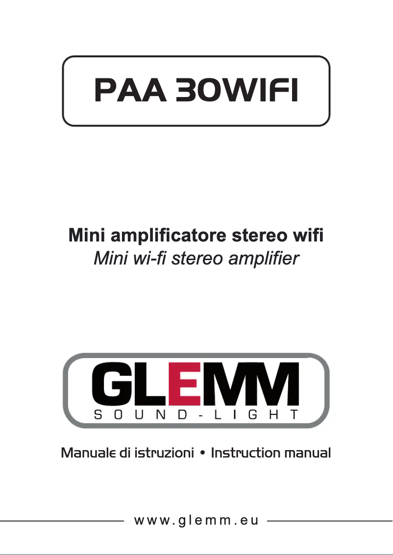 Página 1 del manual Manual de usuario Glemm PAA 30WIFI