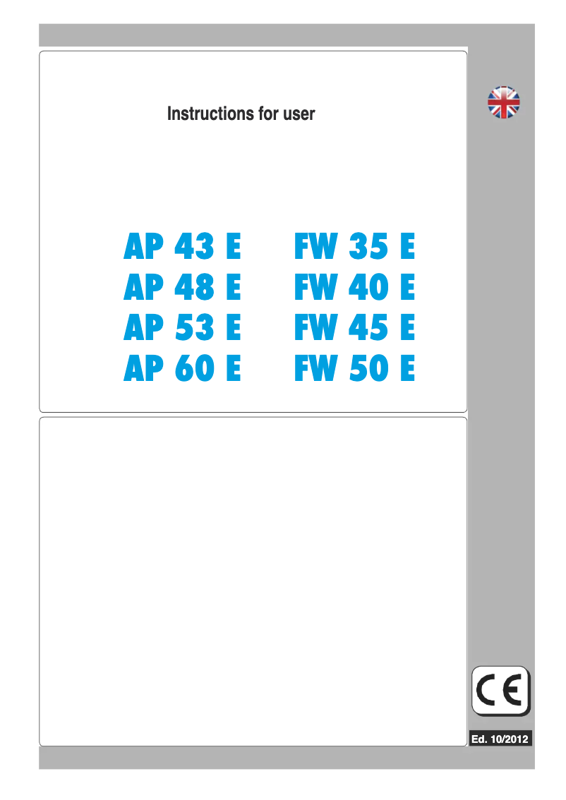 Page 1 de la notice Manuel utilisateur Hoonved AP43E