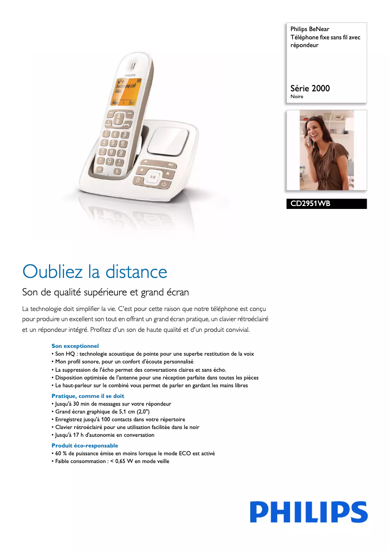 Imagen de la primera página del manual del dispositivo BeNear CD2951WB