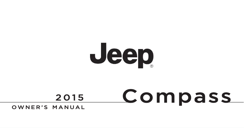 Page 1 de la notice Manuel utilisateur Jeep Compass (2015)