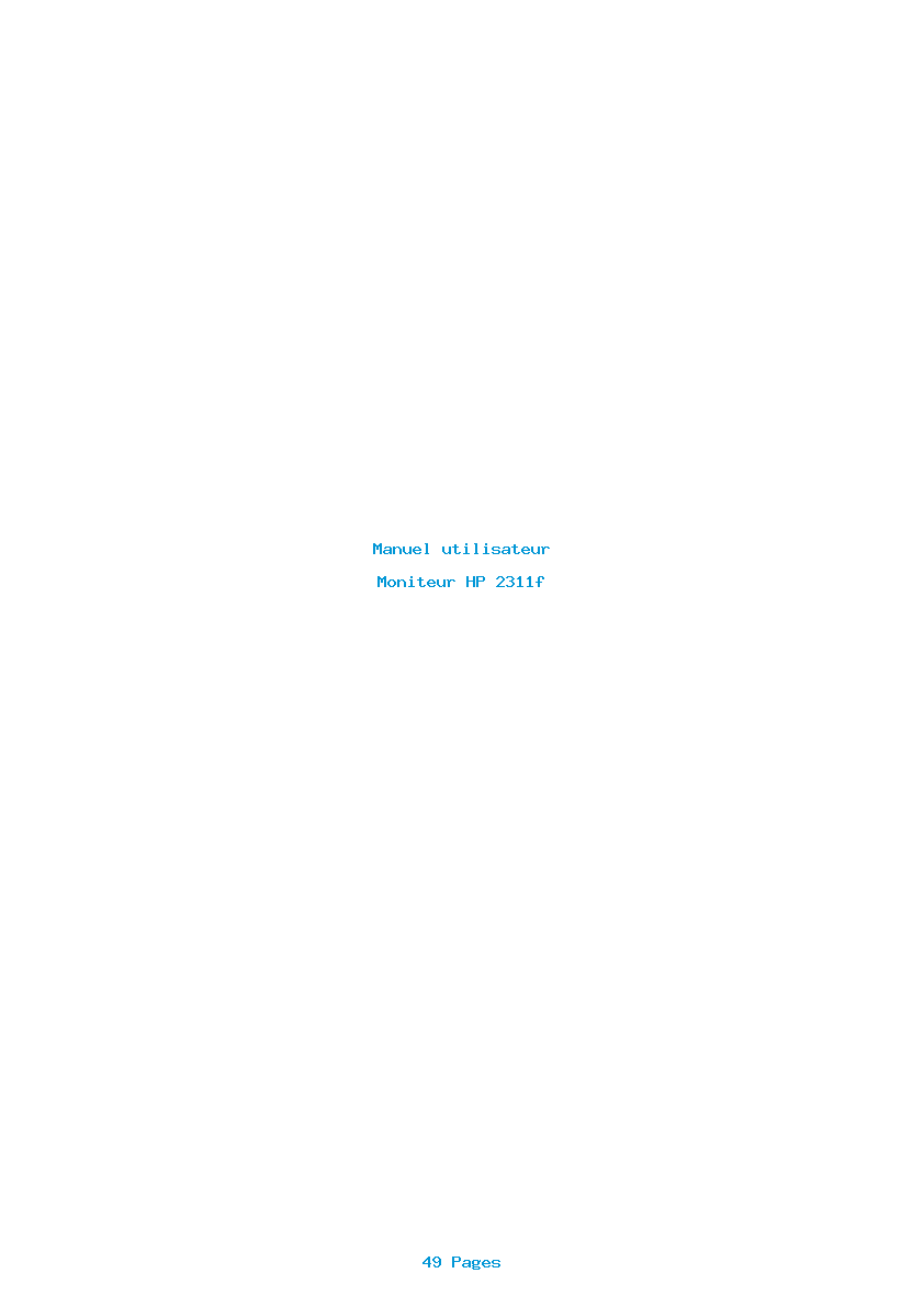 Page 1 de la notice Manuel utilisateur HP 2311f