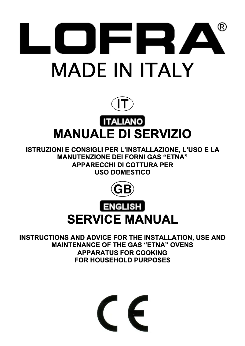 Page 1 de la notice Manuel utilisateur Lofra FAS96GE