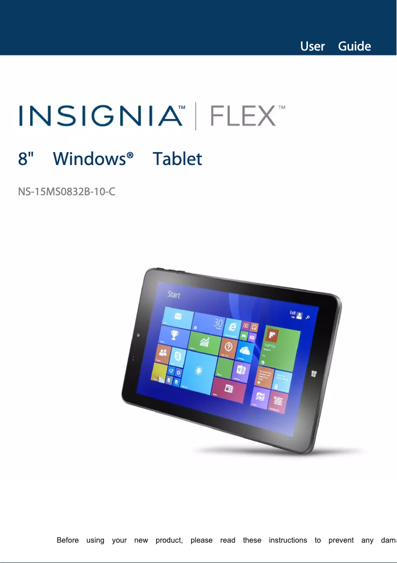 Page 1 of the manual User Manual Insignia NS-15MS0832B-10-C