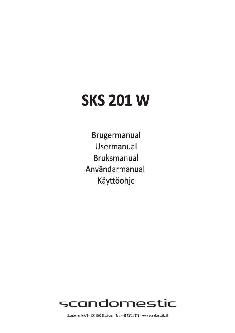 Página 1 del manual Manual de usuario Scandomestic SKS 201 W