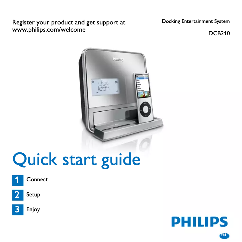 Page n°1 - Guide de démarrage rapide Philips DCB210