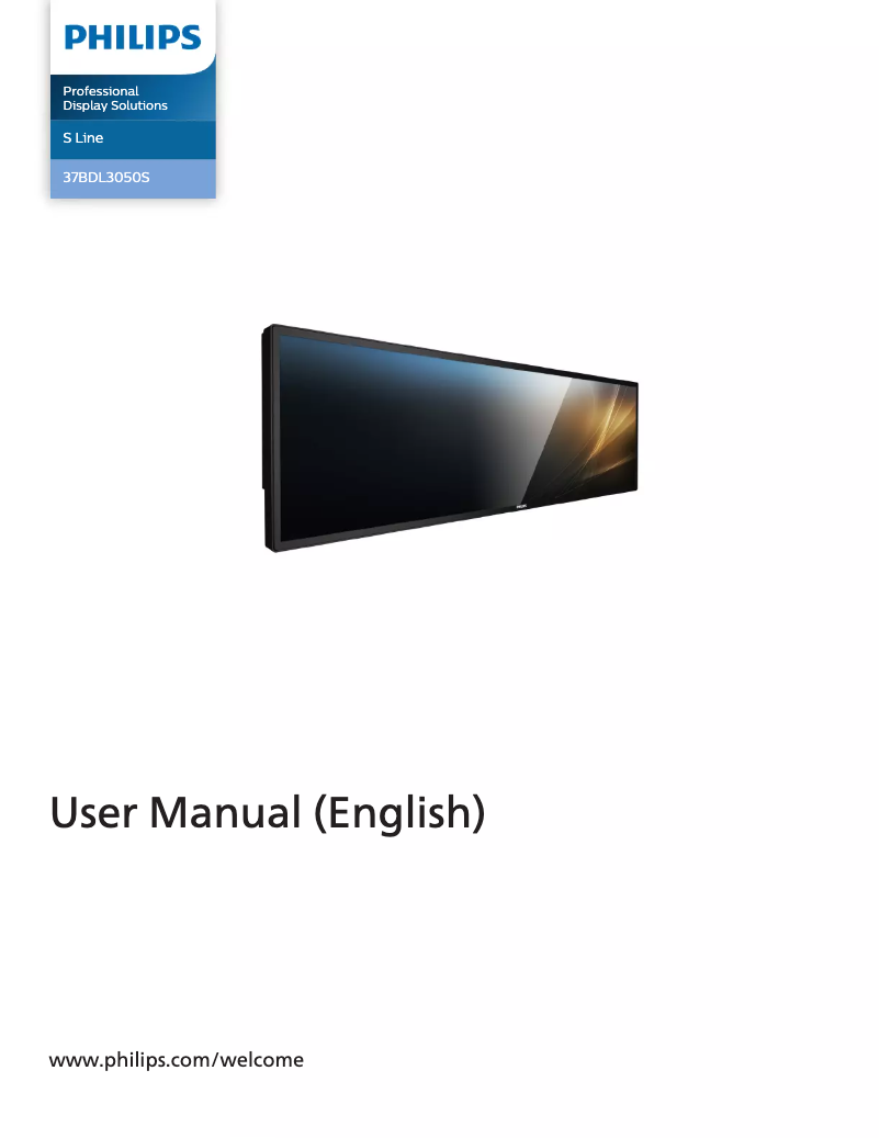 Página 1 del manual Manual de usuario Philips 37BDL3050S