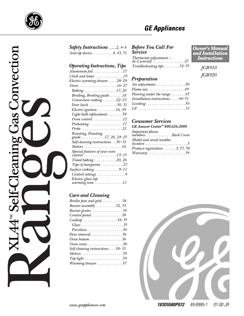 Página 1 del manual Manual de uso y mantenimiento Hotpoint RGA520EWAD