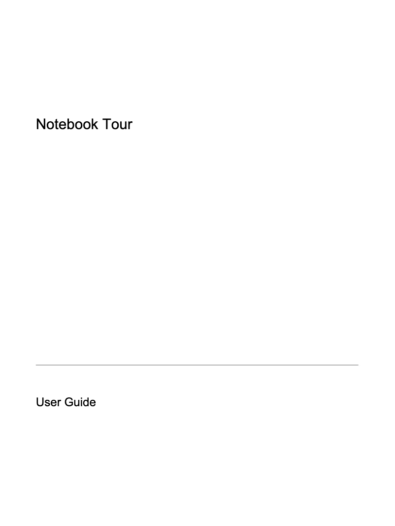 Page n°1 - Manuel utilisateur HP Pavilion DV6000 CTO