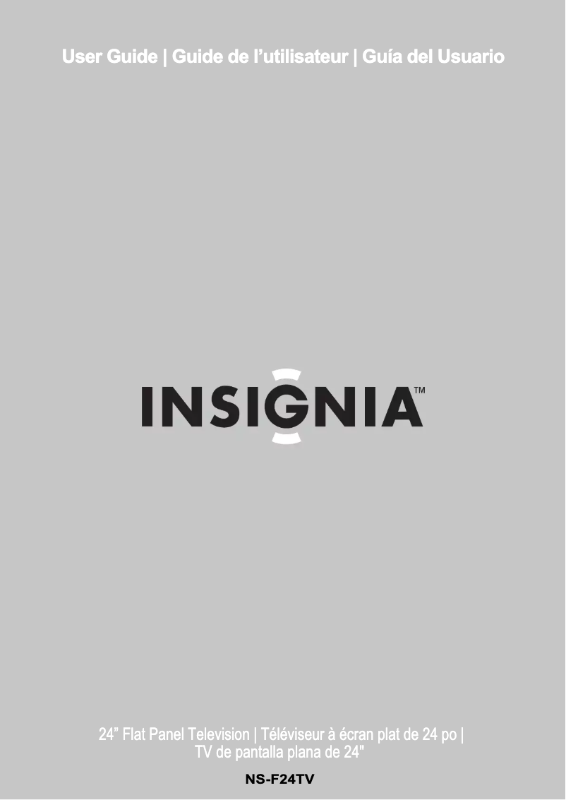 Page 1 de la notice Manuel utilisateur Insignia NS-F24TV