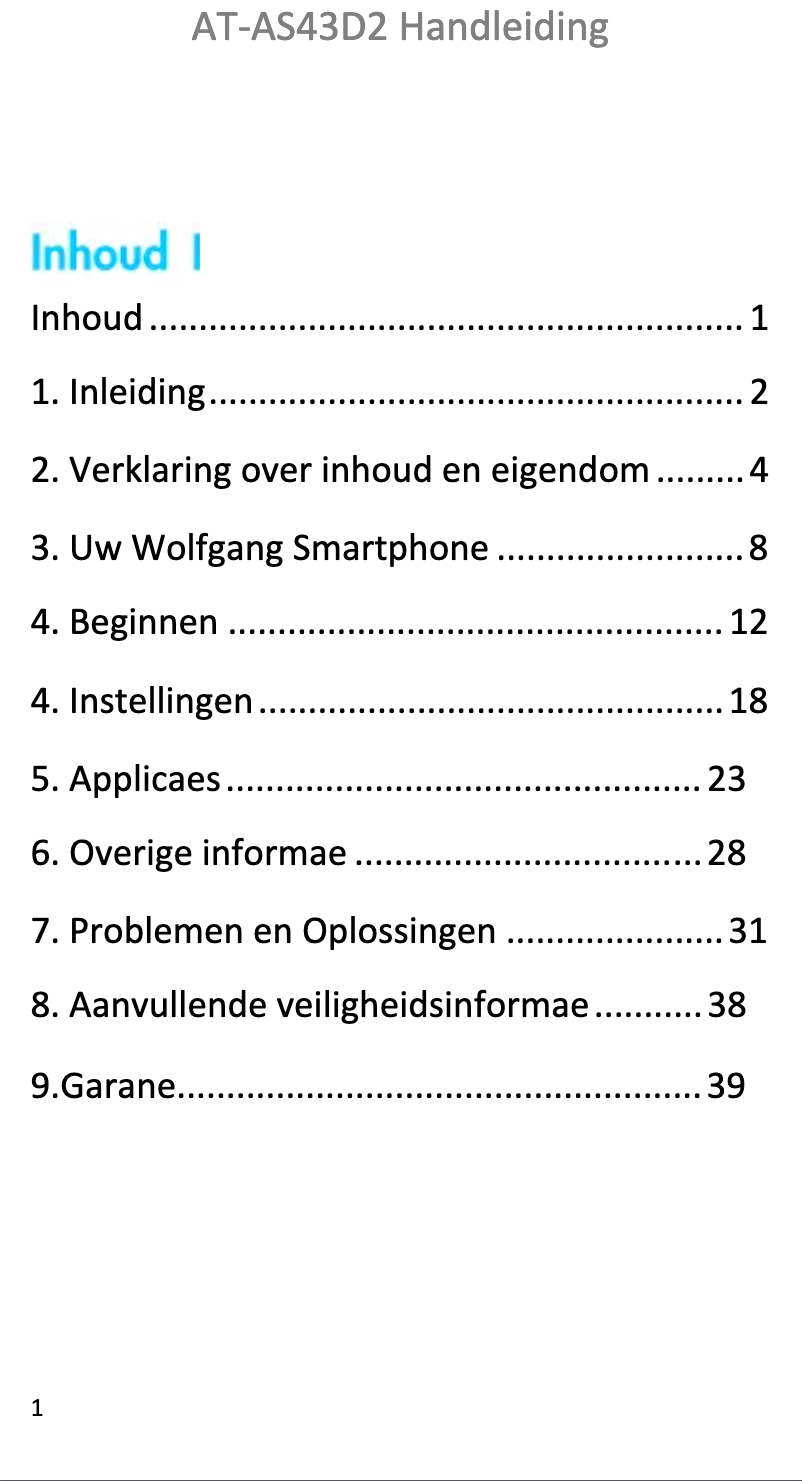 Página 1 del manual Manual de usuario Wolfgang AT-AS43D3