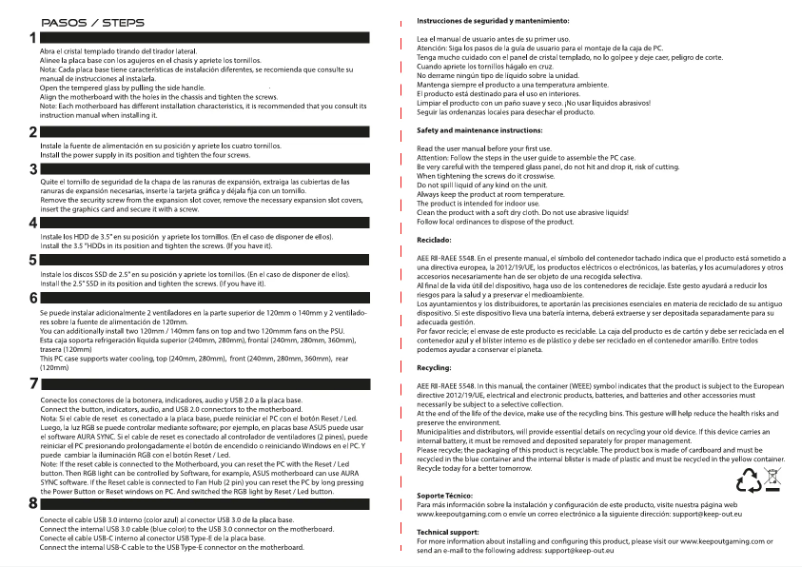 Page 1 de la notice Manuel utilisateur KeepOut XC-901 PRO