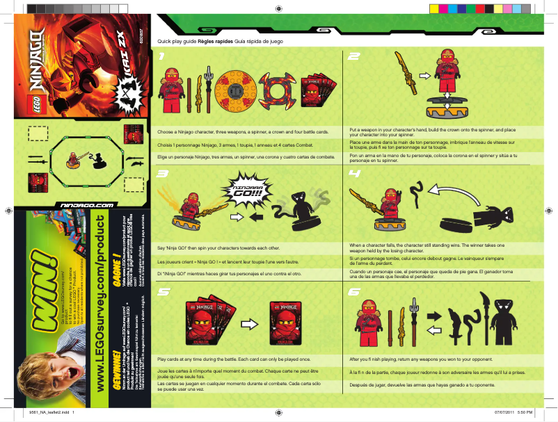 Page 1 of the manual User Manual Lego Ninjago 9561