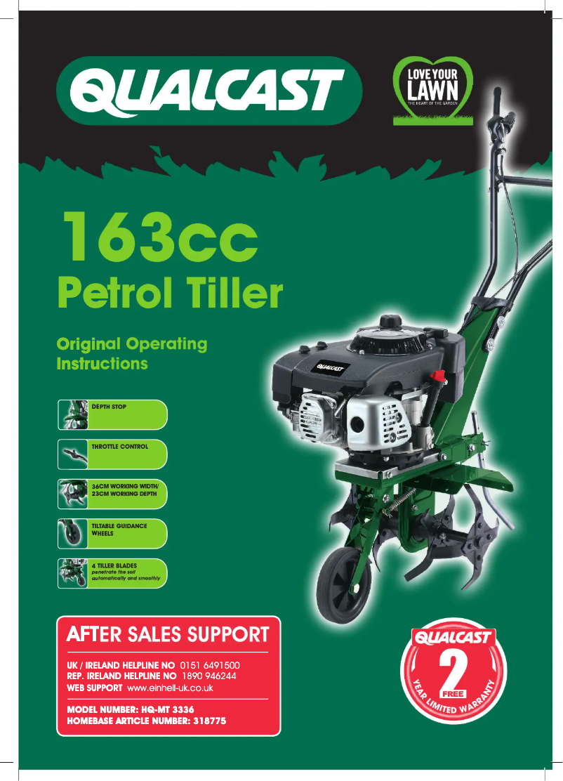 Page 1 de la notice Manuel utilisateur Qualcast HQ-MT 3336