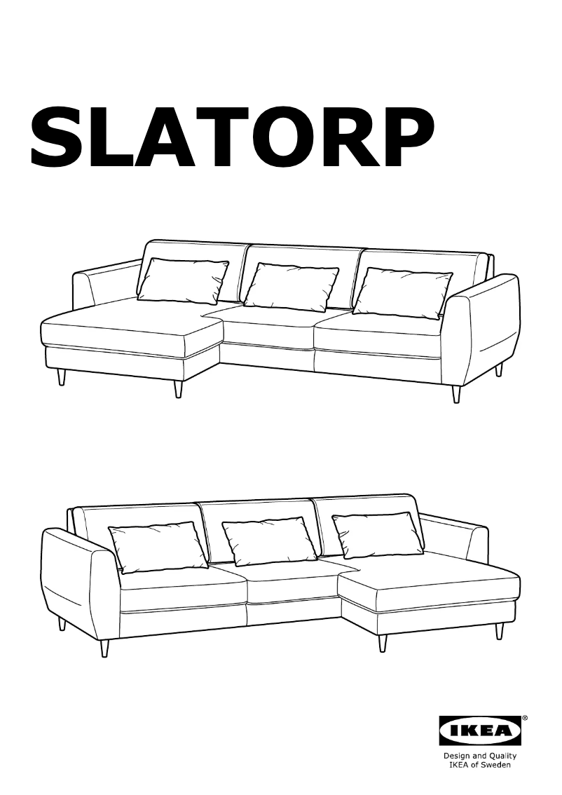 Page 1 de la notice Manuel utilisateur Ikea SLATORP 305.311.54