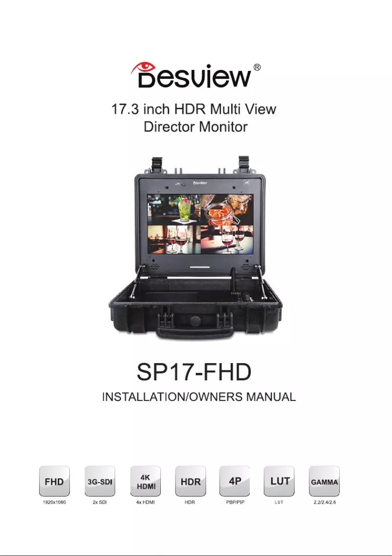 Page 1 de la notice Manuel utilisateur Desview SP17-FHD