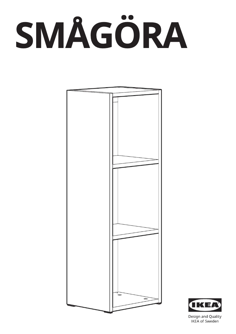 Page 1 de la notice Manuel utilisateur Ikea SMÅGÖRA 504.654.93