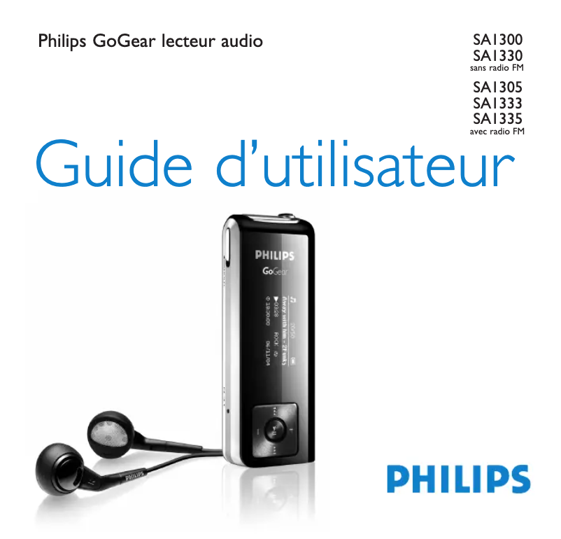 Page 1 of the manual User Manual Philips GoGear SA1305