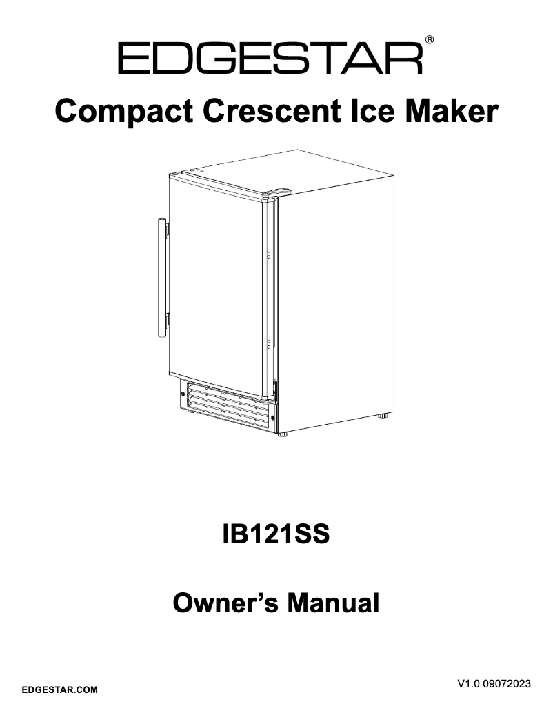 Page 1 de la notice Manuel utilisateur EdgeStar IB121SS