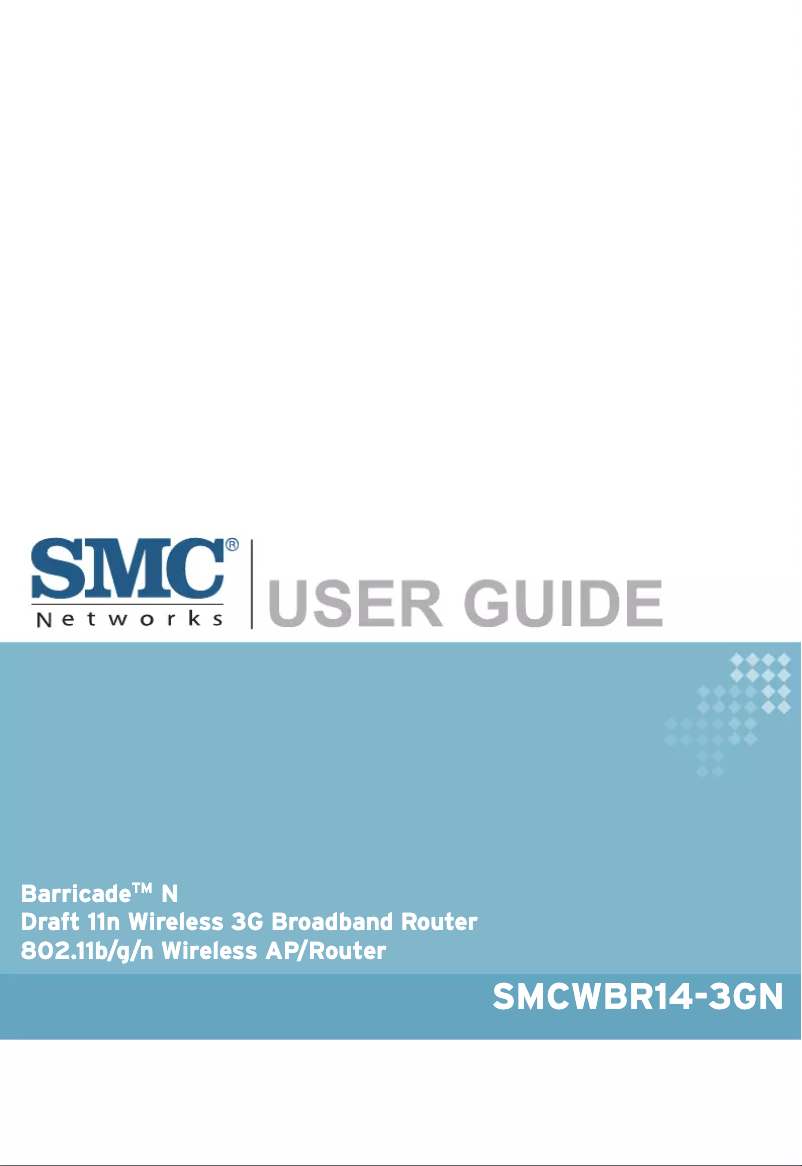 Page n°1 - Manuel utilisateur SMC WBR14-3GN Barricade