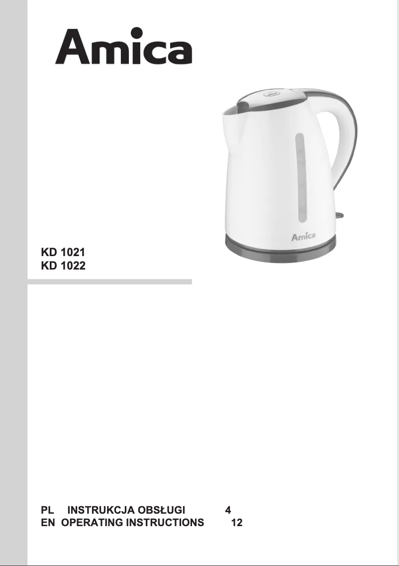 Page 1 of the manual User Manual Amica KD1021