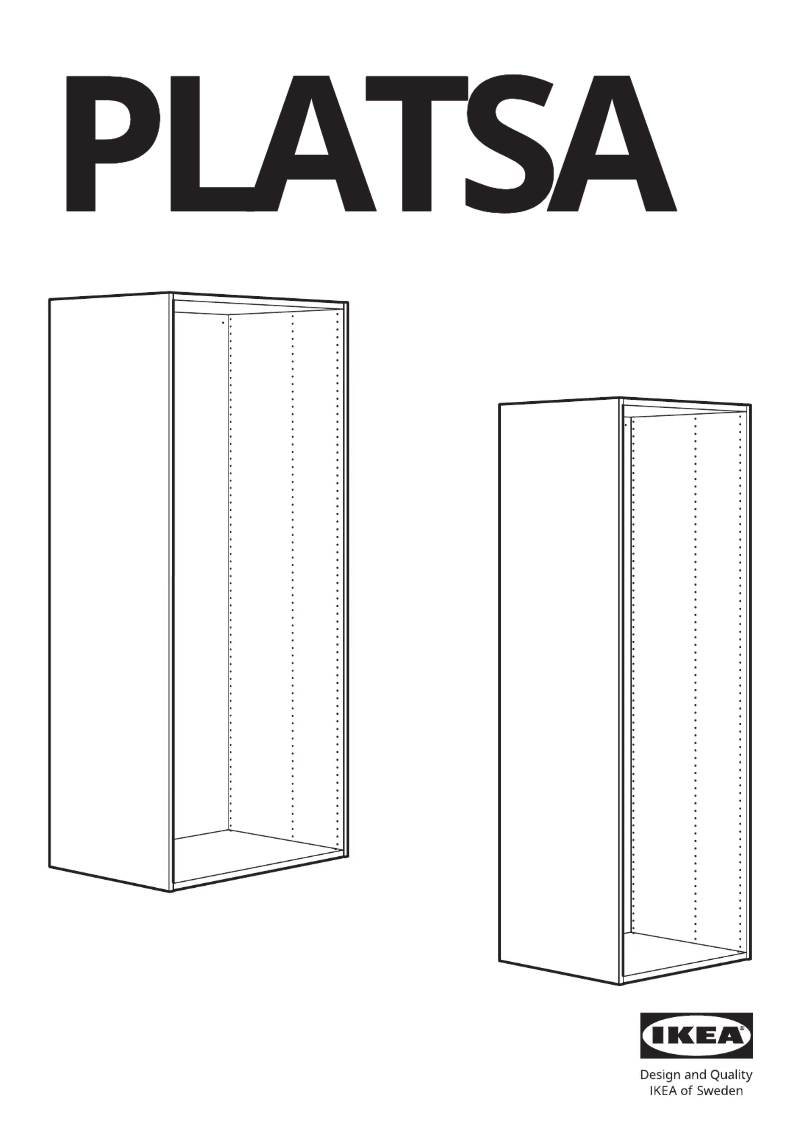Page 1 de la notice Manuel utilisateur Ikea PLATSA 503.309.51
