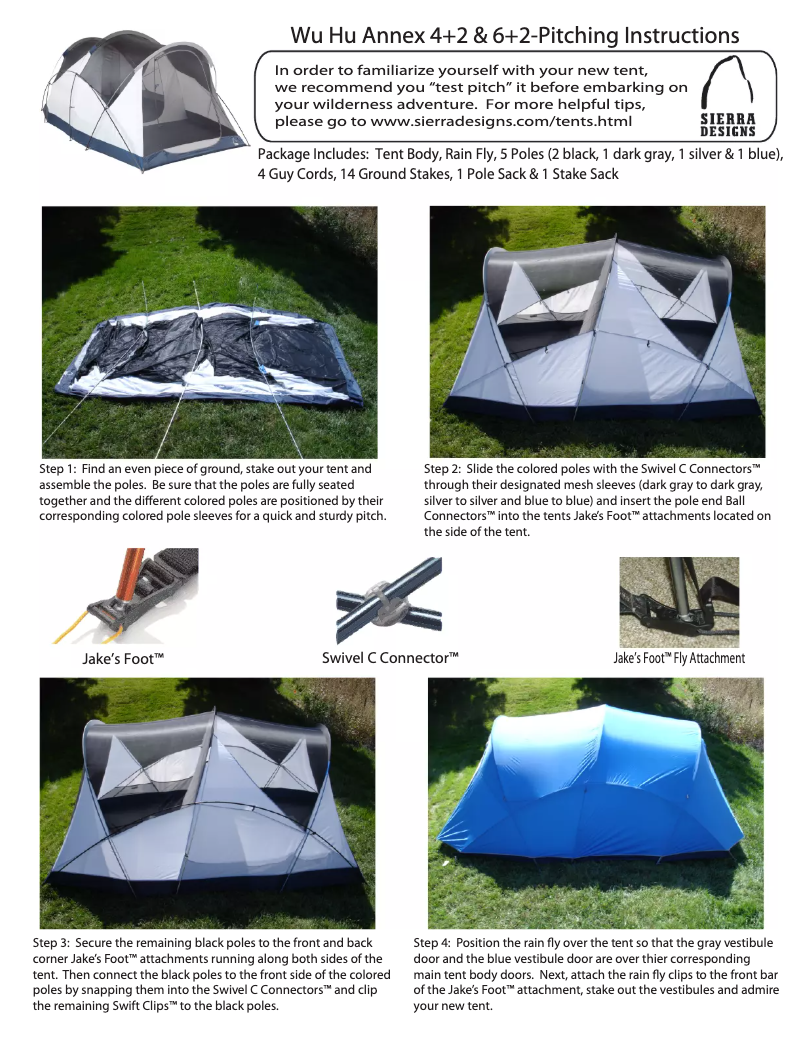 Página 1 del manual Manual de usuario Sierra Designs Wu Hu 4+2