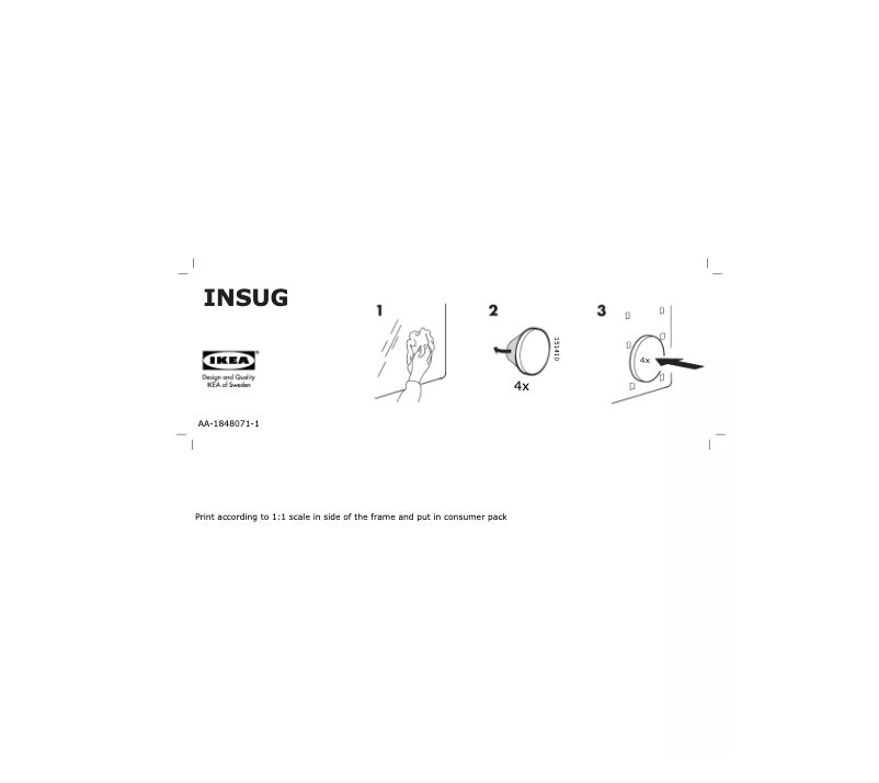 Page 1 de la notice Instructions / montage Ikea INSUG
