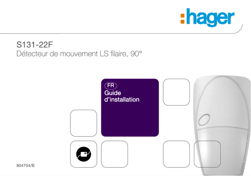 Page 1 of the manual User Manual Hager S131-22F