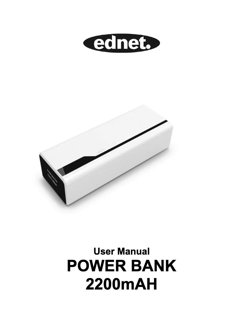 Page 1 of the manual User Manual Ednet 2200mAH