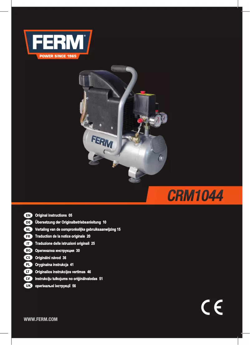 Page 1 de la notice Manuel utilisateur Ferm CRM1044