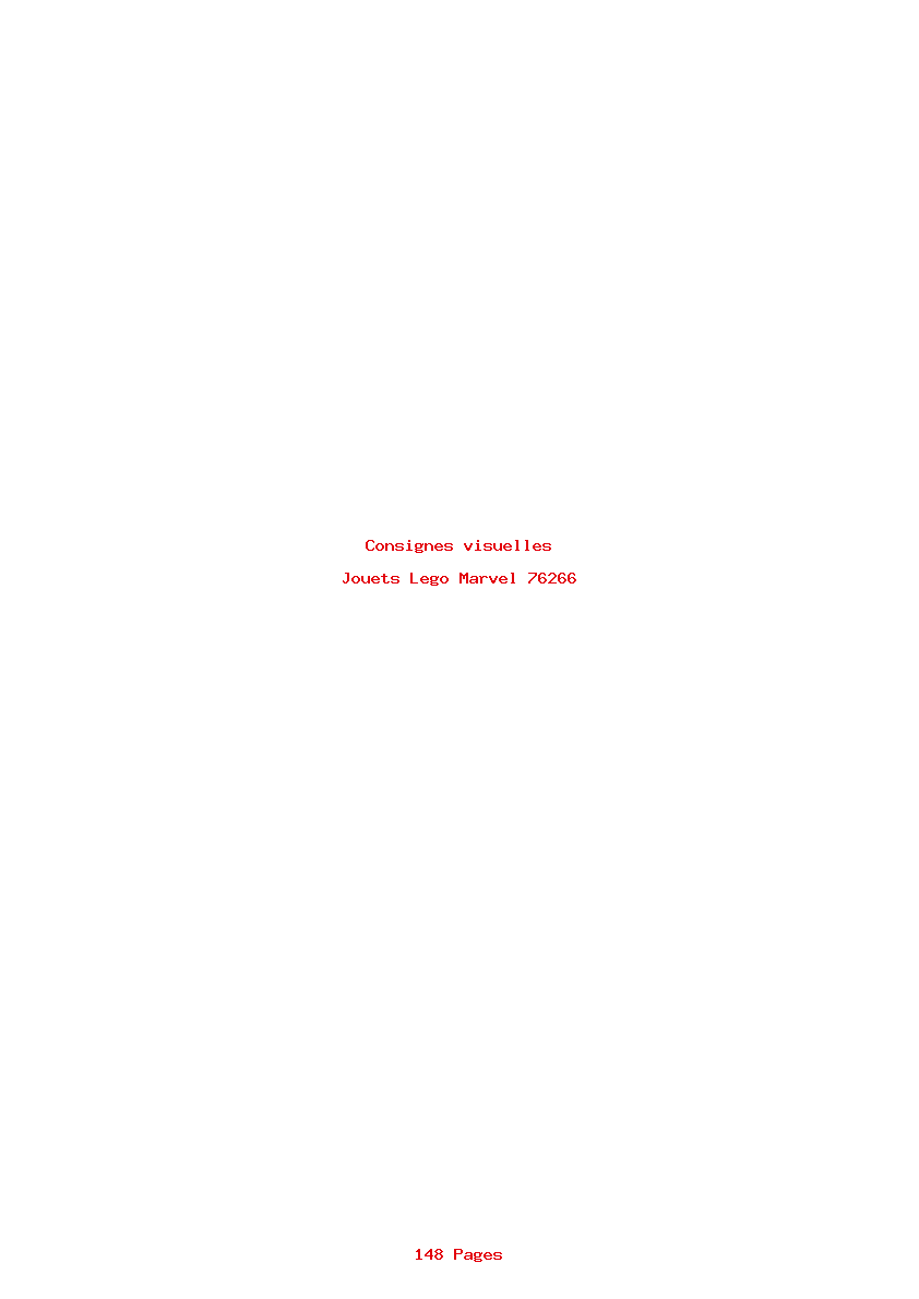 Page 1 de la notice Consignes visuelles Lego Marvel 76266