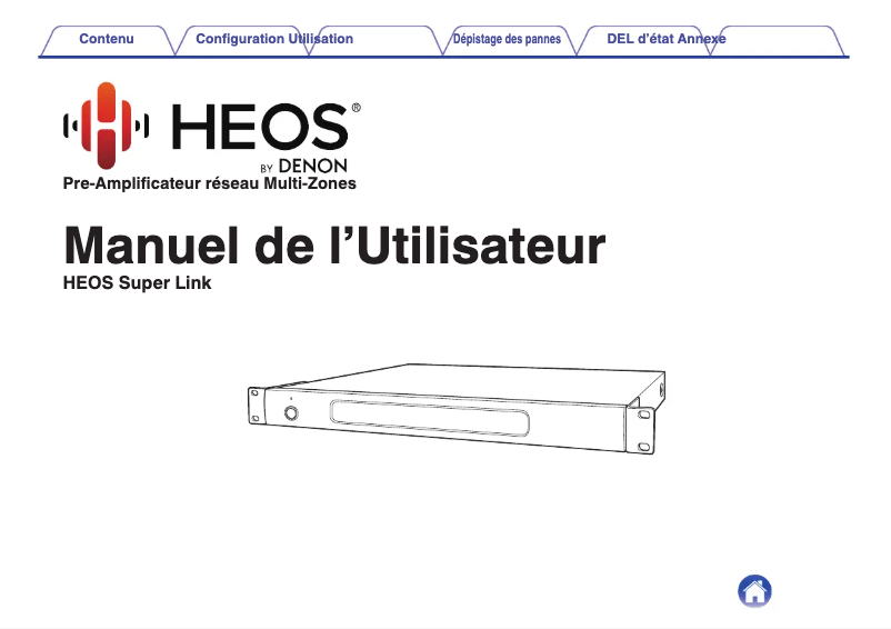 Page 1 de la notice Manuel utilisateur Denon HEOS SuperLink