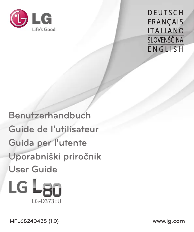 Page 1 de la notice Manuel utilisateur LG LG-D373EU
