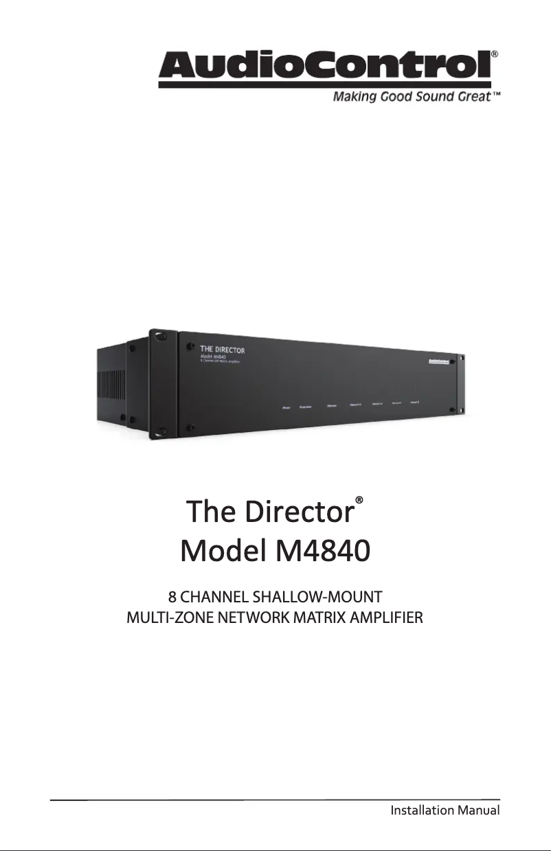 Page 1 de la notice Manuel utilisateur AudioControl The Director Model M4840