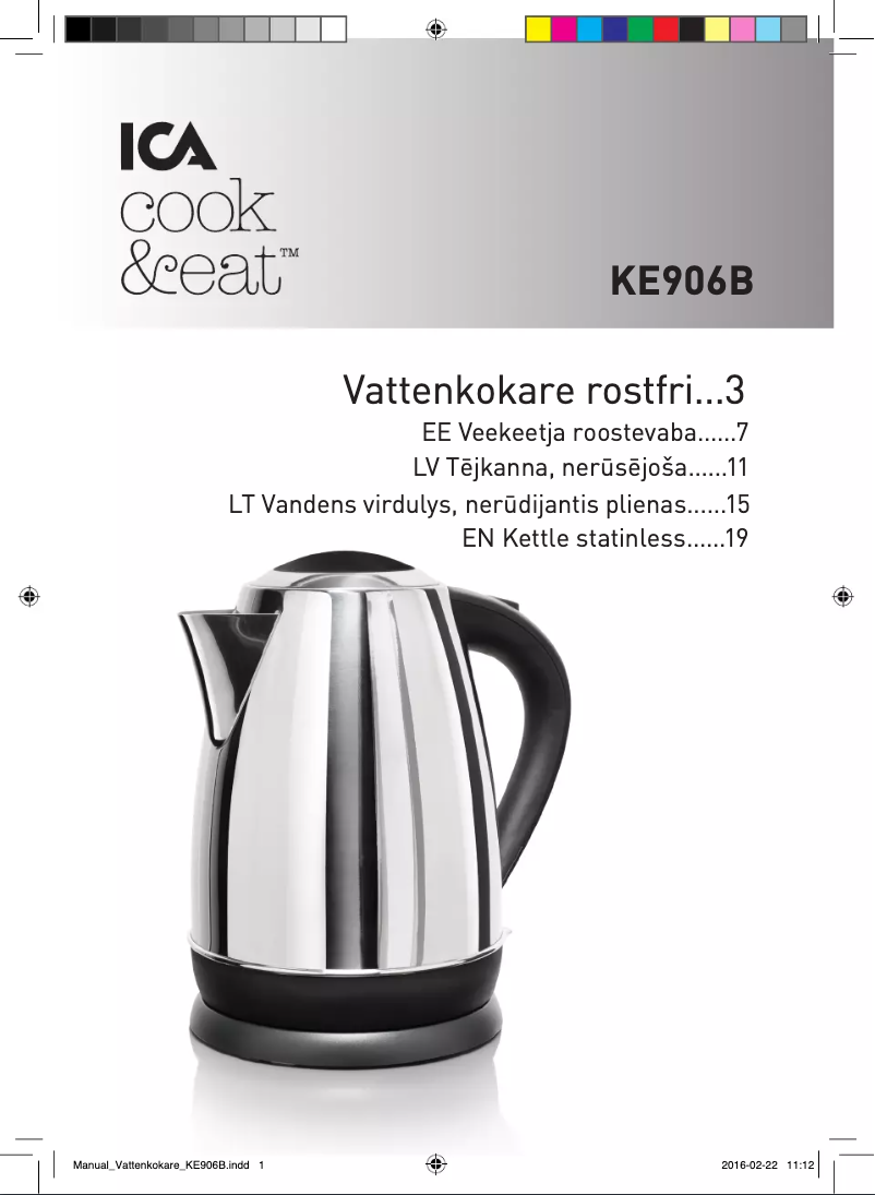 Página 1 del manual Manual de usuario ICA KE906B