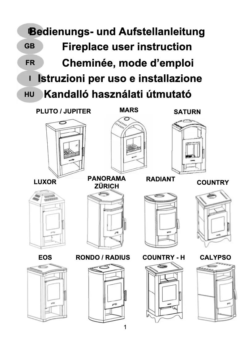 Page 1 de la notice Manuel utilisateur Wamsler Pluto