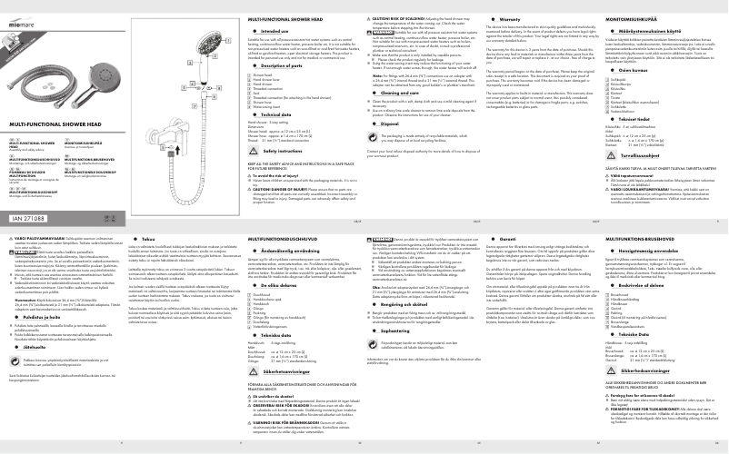 Page 1 de la notice Manuel utilisateur Miomare IAN 271088