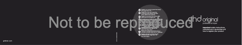 Page 1 de la notice Manuel utilisateur GHD Original