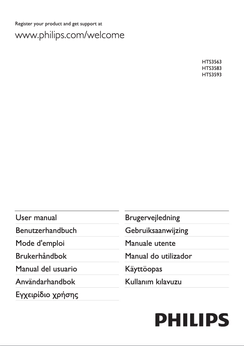Page 1 de la notice Manuel utilisateur Philips HTS3583