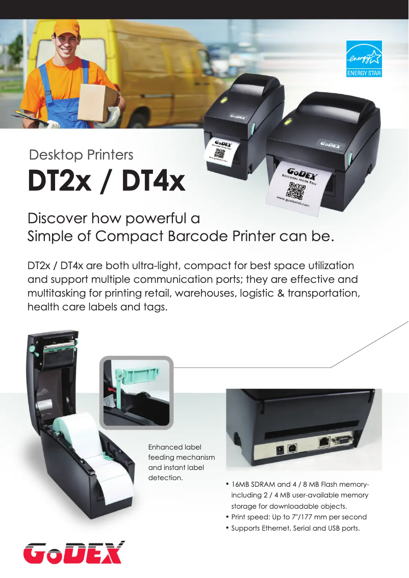 Page 1 de la notice Brochure Godex DT2x