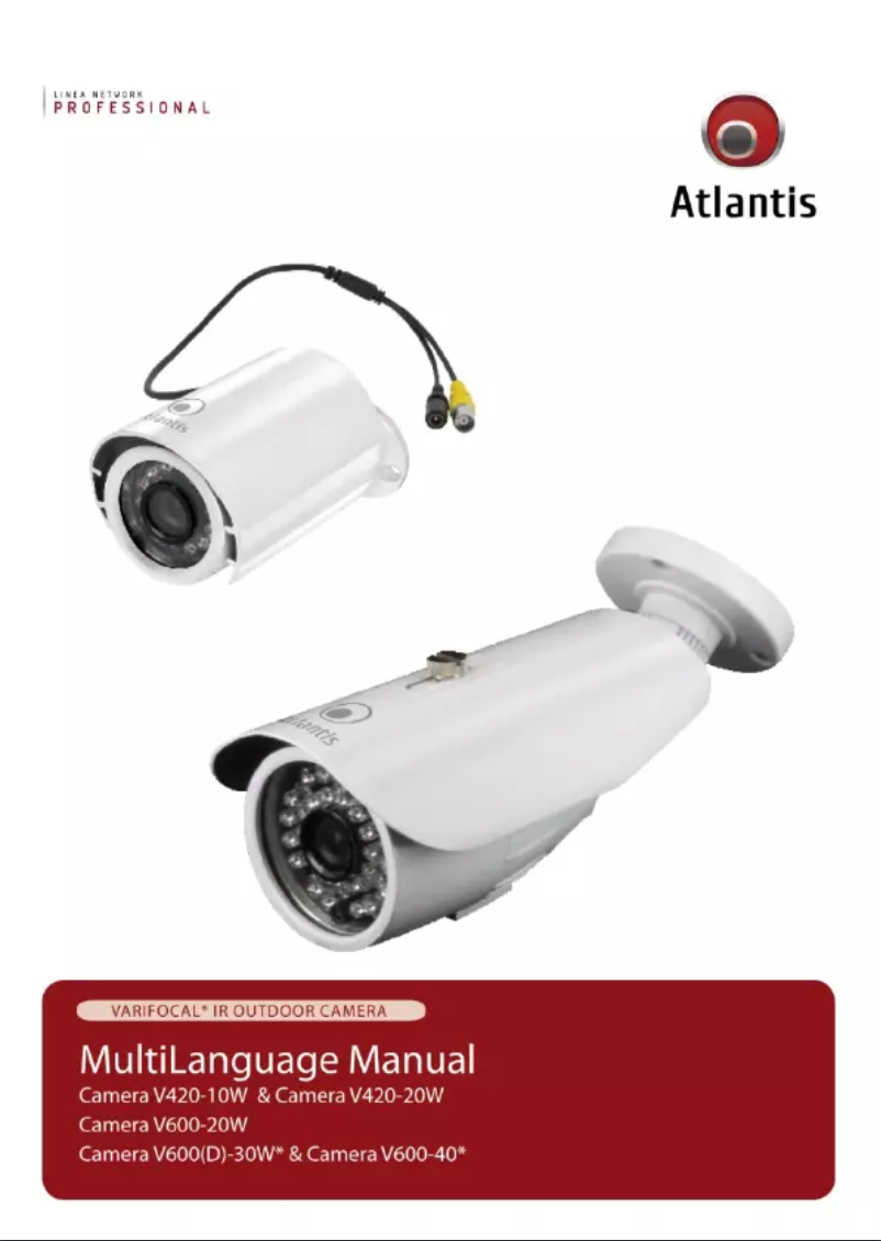 Page 1 de la notice Manuel utilisateur Atlantis Land V600D-30W