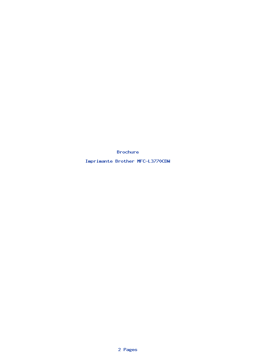 Page 1 de la notice Brochure Brother MFC-L3770CDW