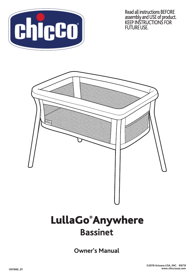 Page 1 de la notice Manuel utilisateur Chicco LullaGo Anywhere