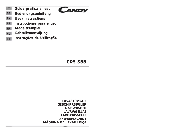 Page 1 of the manual User Manual Candy CDS 355