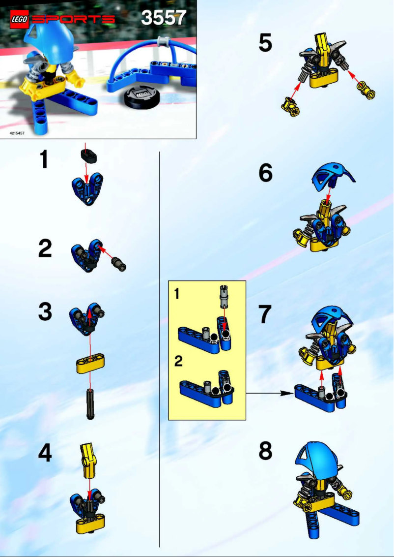 Page 1 de la notice Manuel utilisateur Lego Blue Player & Goal