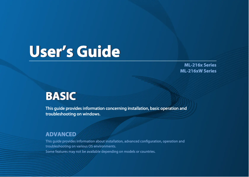 Página 1 del manual Manual de usuario Samsung ML-2164