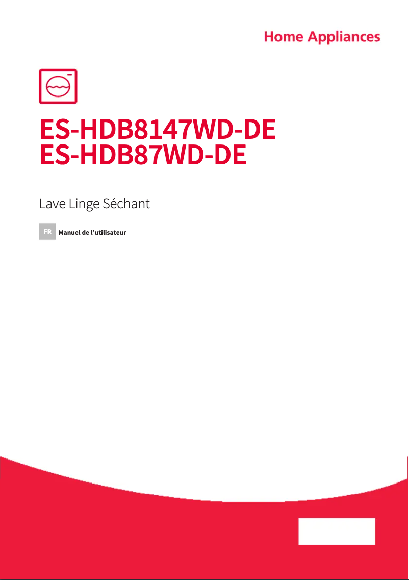 Image de la première page du manuel de l'appareil ES-HDB87WD-DE