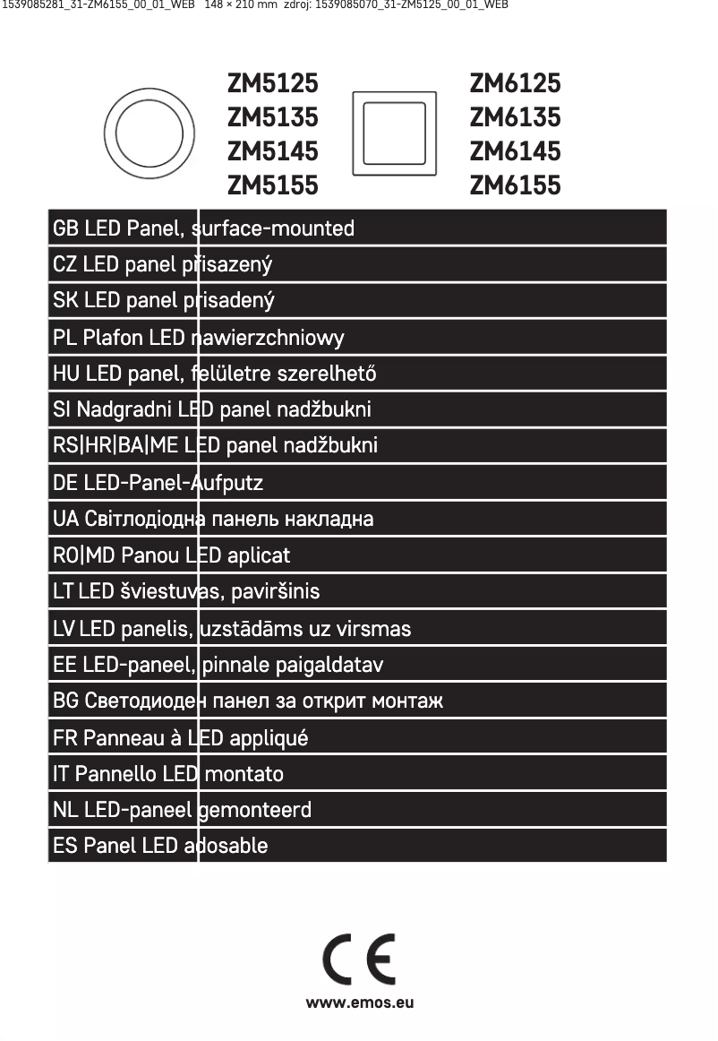 Page 1 de la notice Manuel utilisateur Emos ZM6155