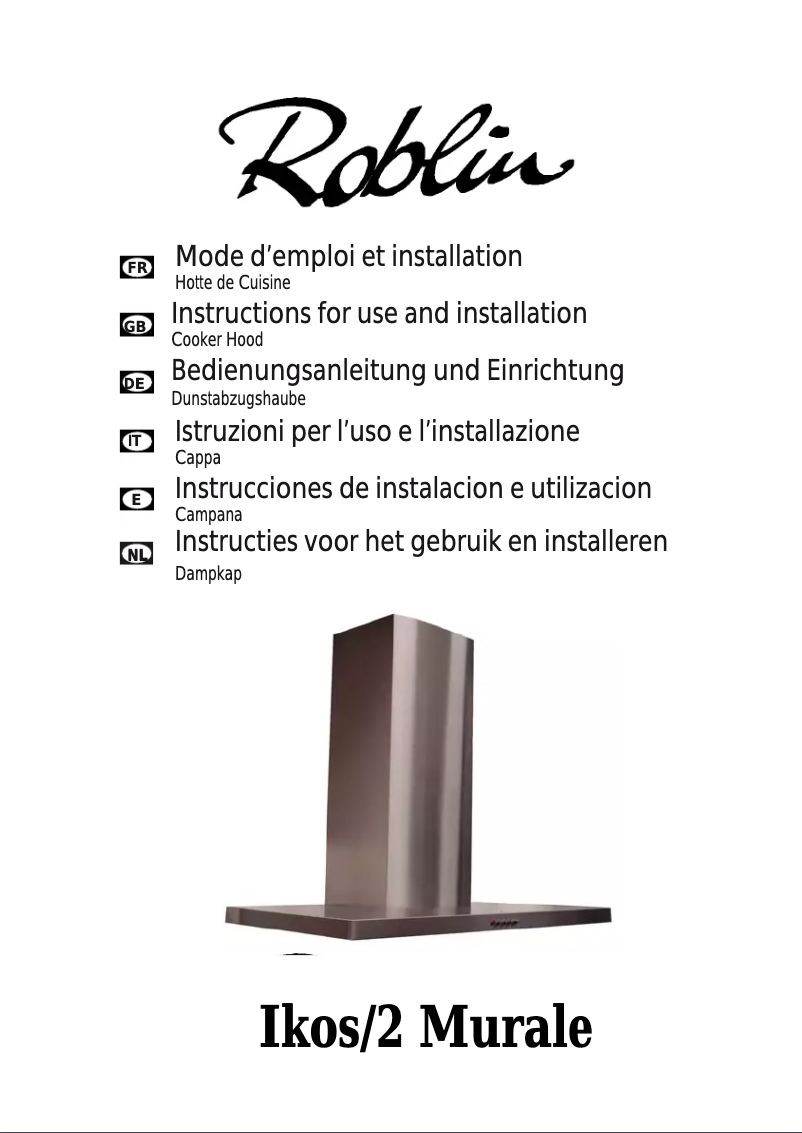 Page 1 de la notice Manuel utilisateur Roblin Ikos 2